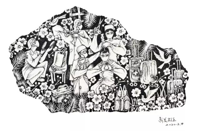 用插画描绘身边的平民英雄和凡人善举——山东工艺美院疫情阻击战主题创作系列（之二十一）