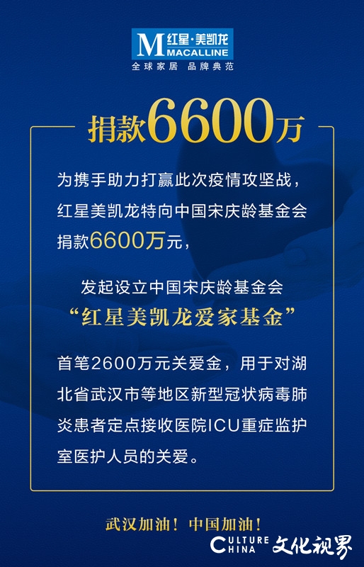 红星美凯龙捐款6600万元成立“爱家基金”，首笔2600万特别关爱湖北ICU医护人员