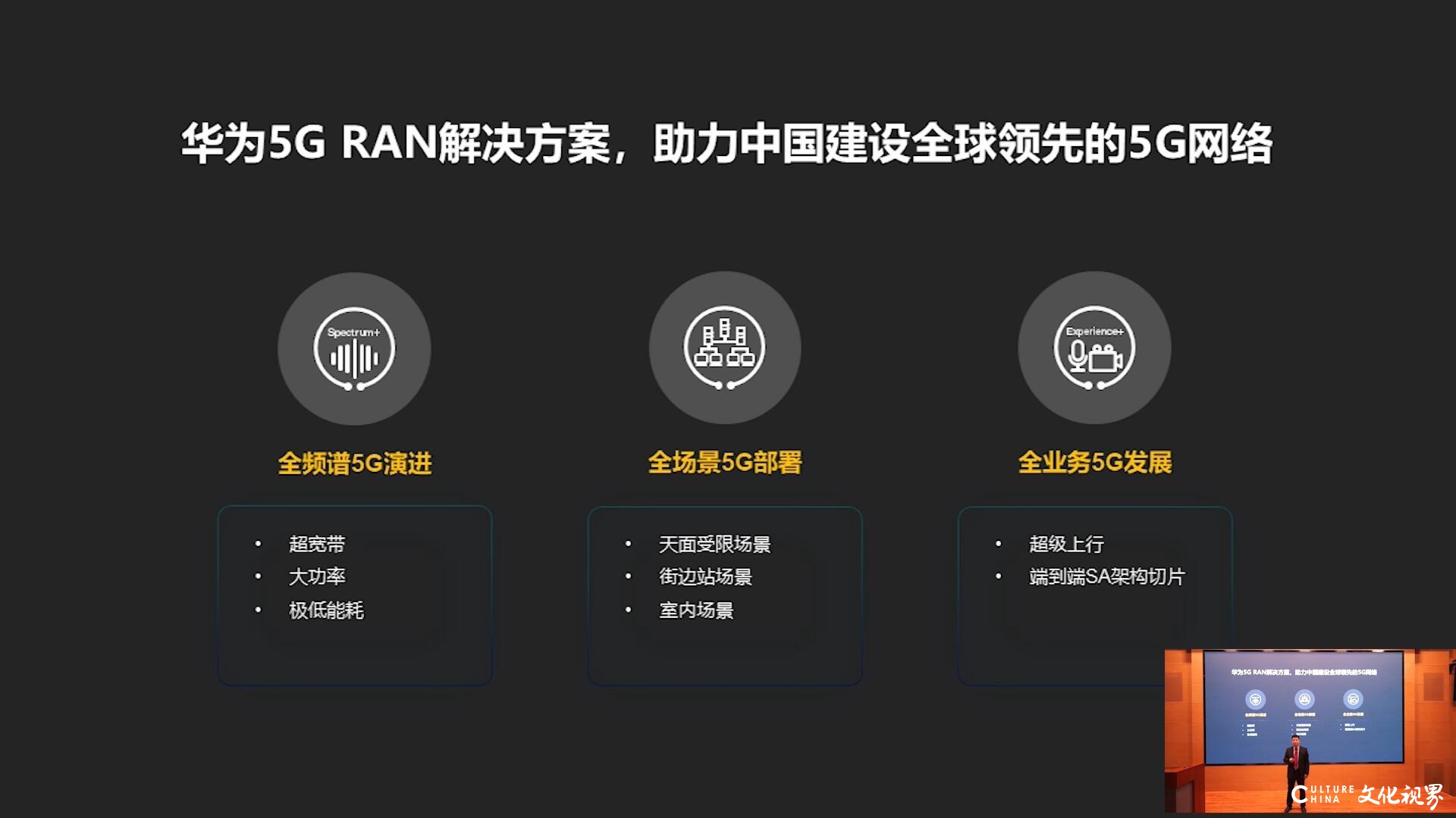 华为发布全频谱、全场景、全业务的5G解决方案，助力中国建设全球领先的5G网络