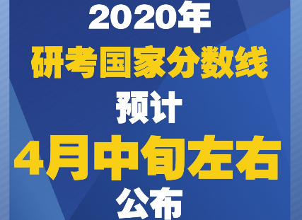 最新消息！研考国家分数线预计4月中旬公布，复试工作视疫情和开学情况而定