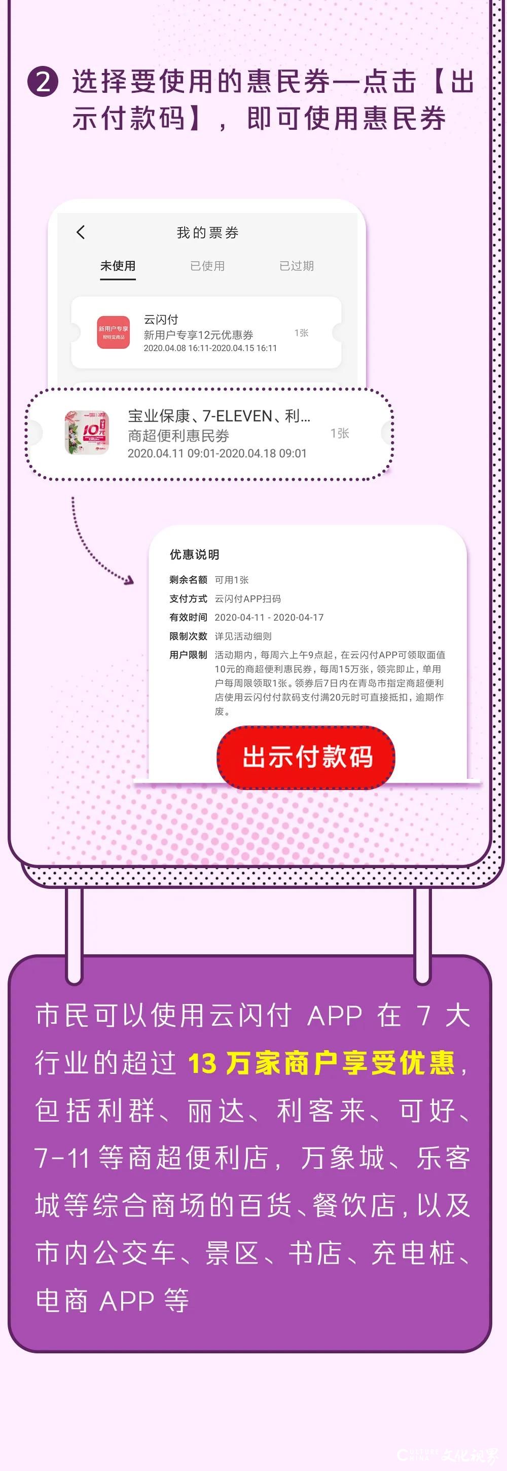 下载“云闪付”APP，绑青岛银行卡，惠民劵领起来