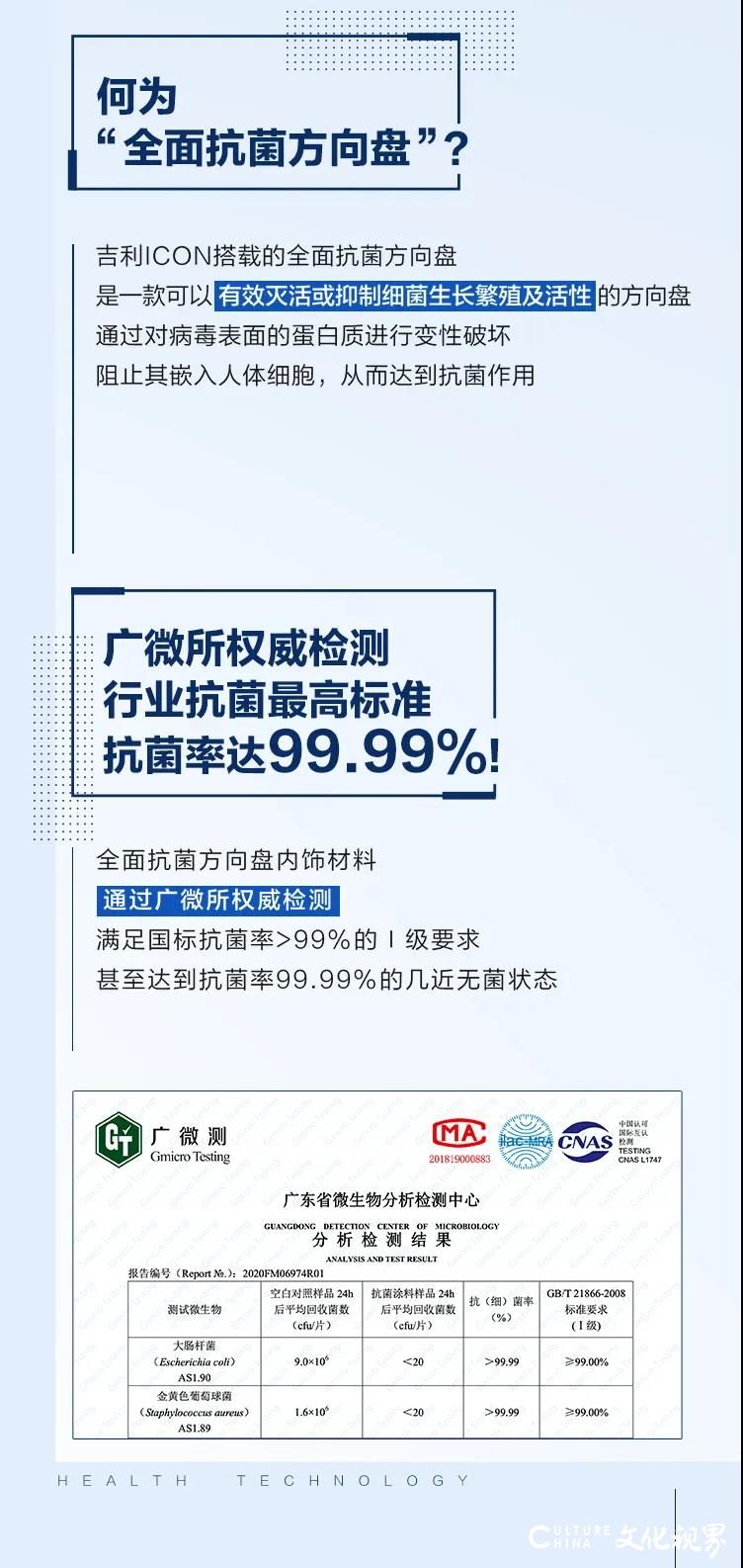 抗菌率达99.99%——吉利ICON搭载“全面抗菌方向盘”，以科技为出行健康保驾护航