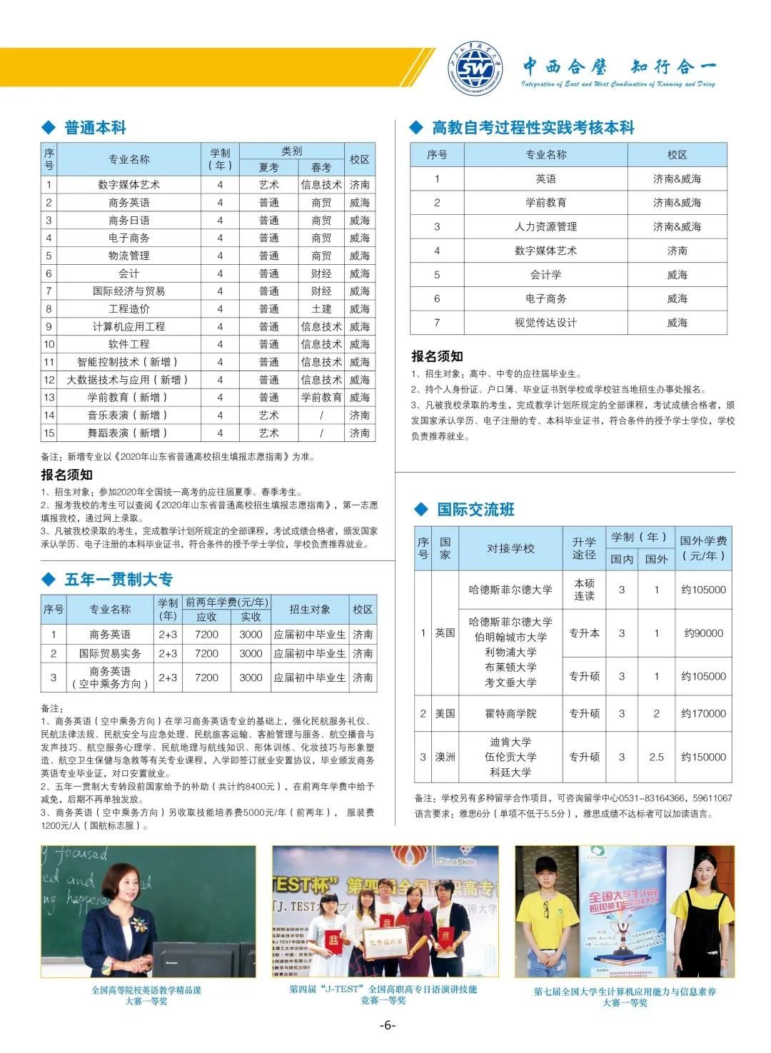 2020年山东外事职业大学单独招生、综合评价招生报考指南