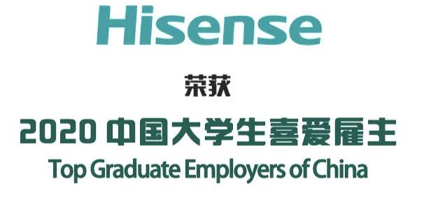 海信集团又获喜讯，再次荣获2020中国大学生喜爱雇主