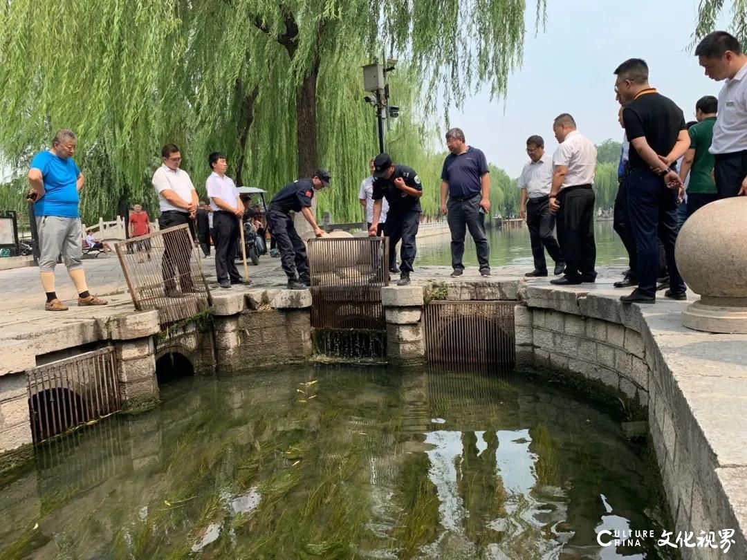 济南明府城发展中心启动百花洲防汛应急演练，确保百花洲园区安全度汛