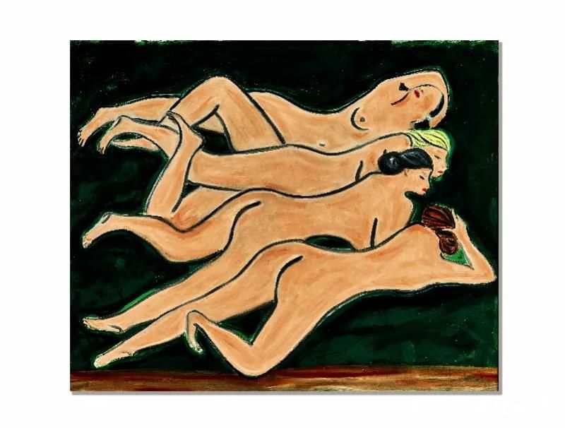 常玉1950年代创作的《绿色背景四裸女》拍出2.58亿惊人天价