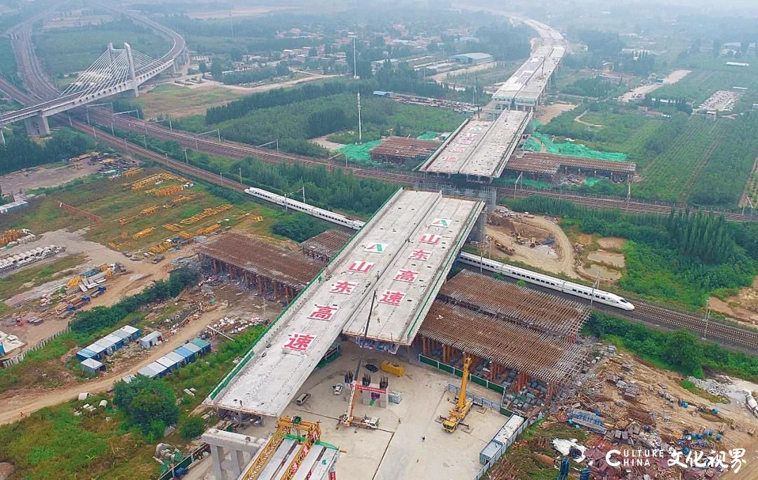 破三项国家纪录，山东高速集团济南大东环项目转体桥跨越3条铁路线成功转体