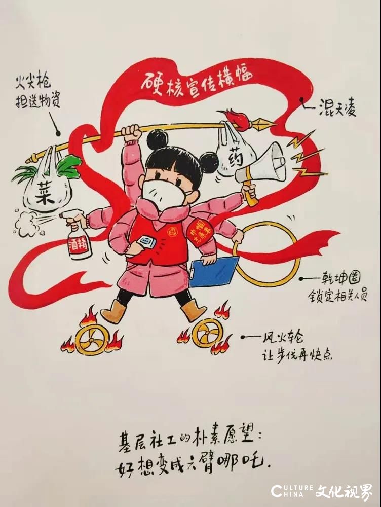 威海漫画家李强参与创作的绘本《看我巾帼战“疫”七十二变》及手稿被中国妇女儿童博物馆收藏