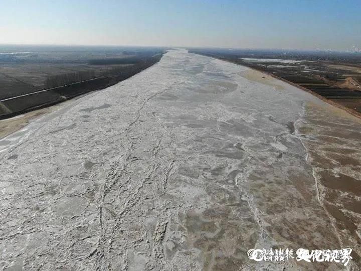 黄河出现罕见大面积封河：满满冰凌纹丝不动，绵延十几公里
