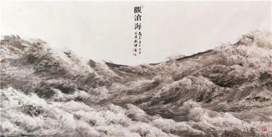 冰涛雪海入画来——青年画家刘坤的“冰雪海”国画作品令人耳目一新