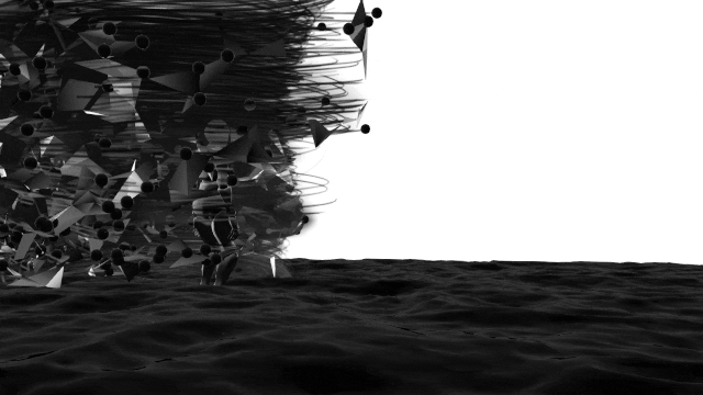 由V^艺术小组创作，沉浸式交互数字影像作品《意识消融》成为首届济南国际双年展的“打卡亮点”