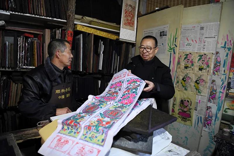 潘鲁生赴潍坊高密调研木版年画的传承、保护与发展