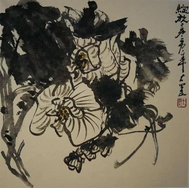 梨花一枝春带雨，“罡风”——董罡中国画作品展在山东阳信开幕