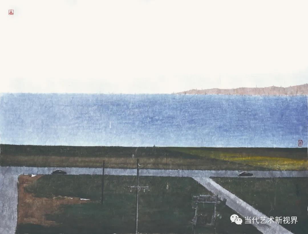 著名画家林建业作品《青海湖畔》被青岛市美术馆收藏