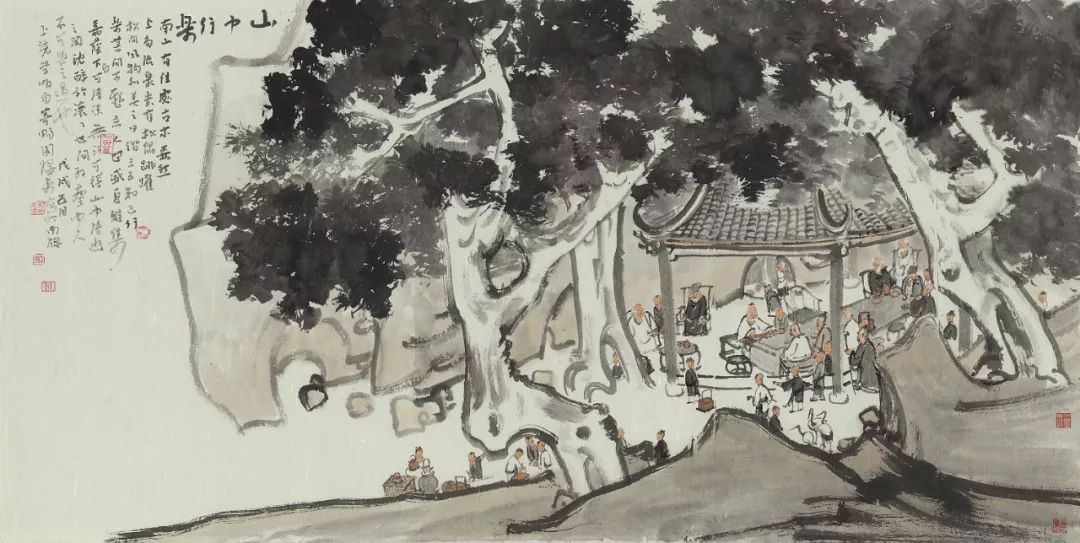 山中行乐 古阴消夏，著名画家李学明将参展“水墨丹青——第九届济南泉水节书画名家邀请展”