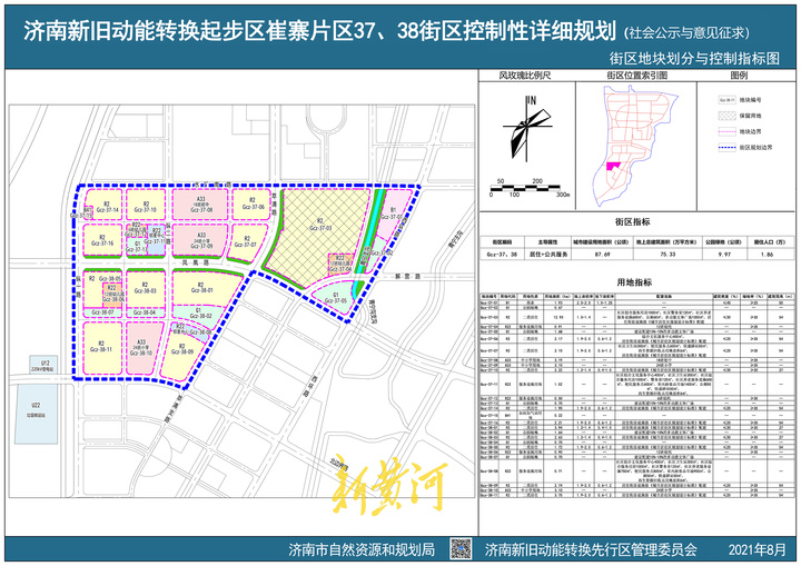 济南起步区两街区详规公示：配建6所学校，建筑高度不超54米