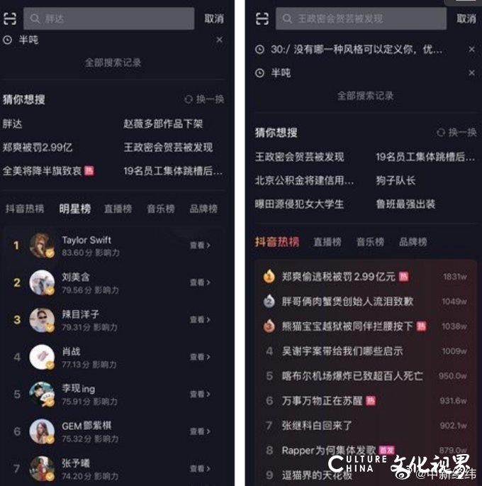 中央网信办通知：微博取消明星超话排名，抖音快手下架明星榜