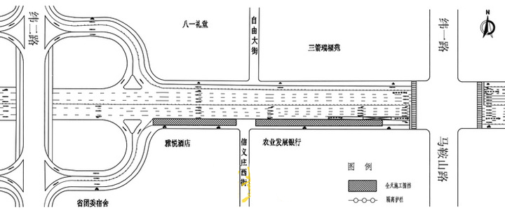 济南地铁4号线明日起对八一立交桥站、邢村站围挡施工