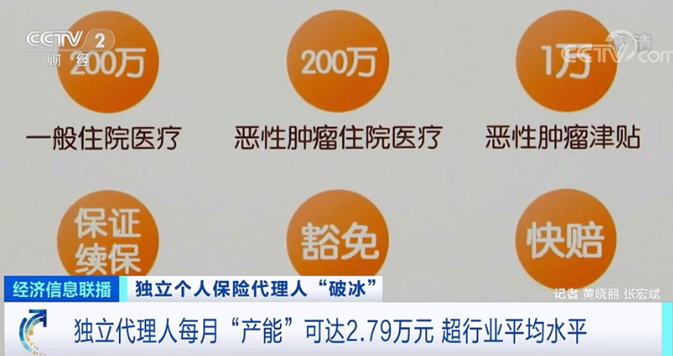 多家保险公司试点独立代理人模式，人均“产能”每月近3万元