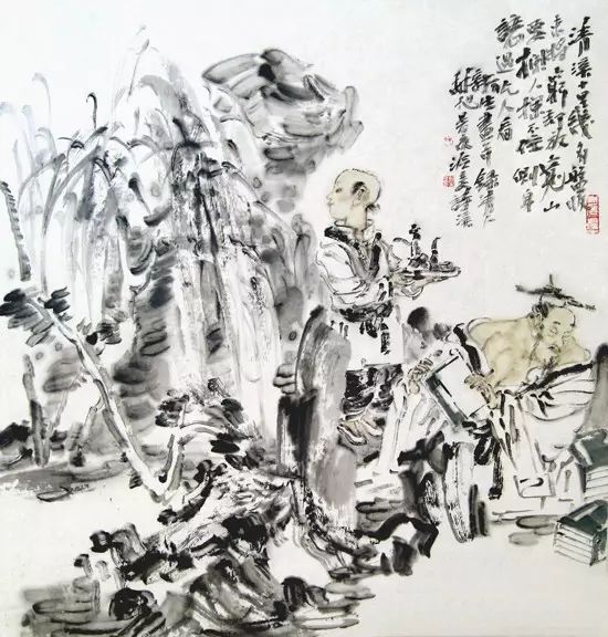 天人合一  水月相忘——著名画家于新生水墨人物画的道风禅韵气象