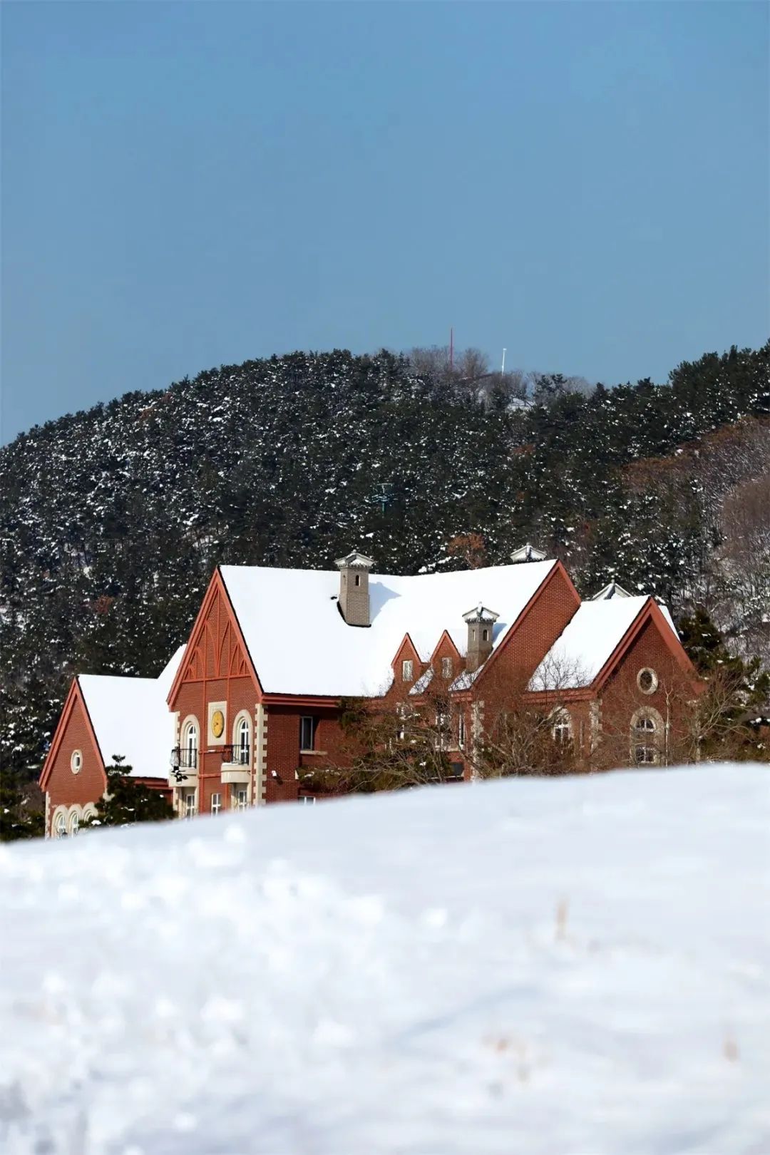 当威海刘公岛遇上雪，浪漫便穿越了百年