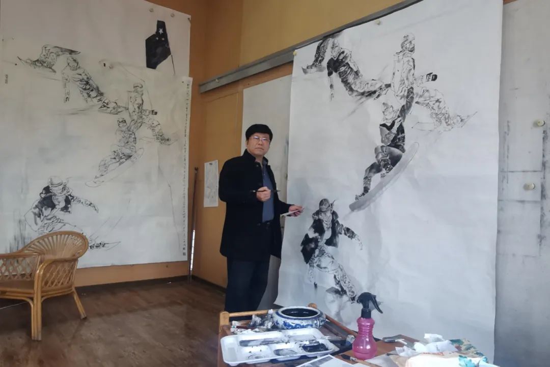 著名画家孔维克创作《雪野大川进行曲》，献礼2022北京冬奥会