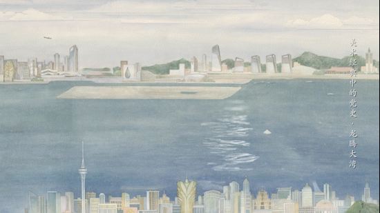 丹青写史诗——著名画家李翔、杨文森、张蕊合绘《龙腾大湾》用传统笔墨勾勒现代繁荣