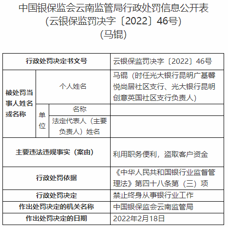 3·15在行动丨光大银行社区支行负责人盗窃客户资金超100万，庭审三个关键点引人注目