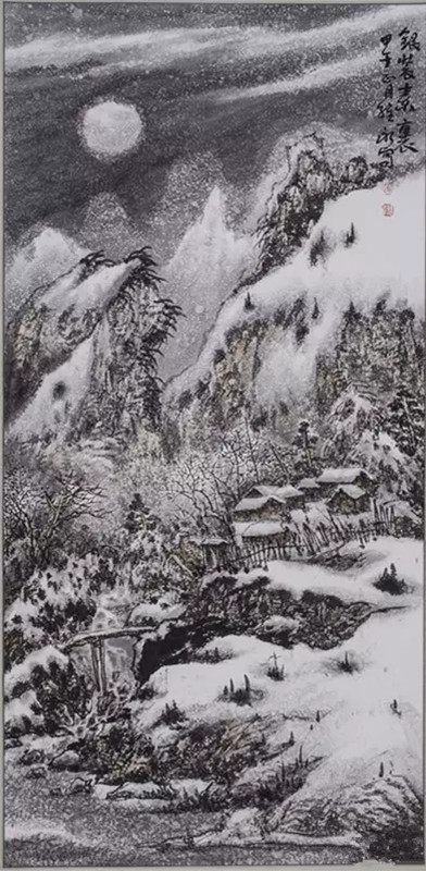 东海日出 南山赏雪——著名画家萧维永笔墨绘就“中华魂”