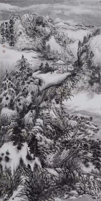 东海日出 南山赏雪——著名画家萧维永笔墨绘就“中华魂”