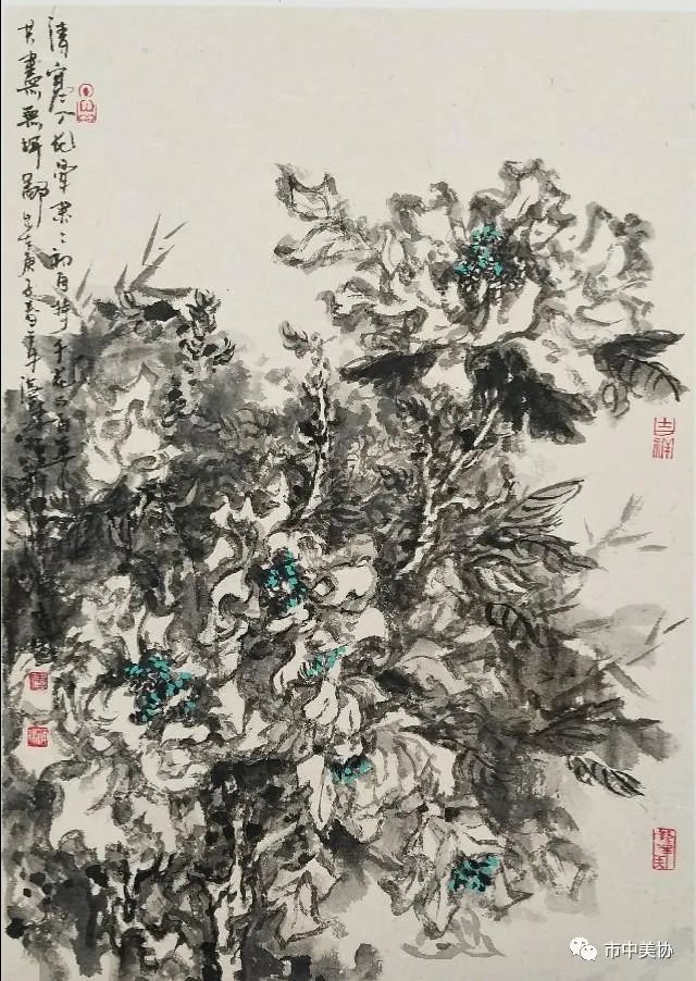 娑婆世界尘埃定，淡墨无痕富贵花——赏青年画家海珠牡丹写生作品