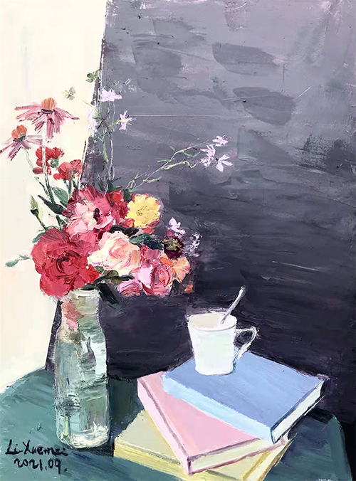 赏著名画家李雪玫油画作品，邂逅一场绚丽的花事