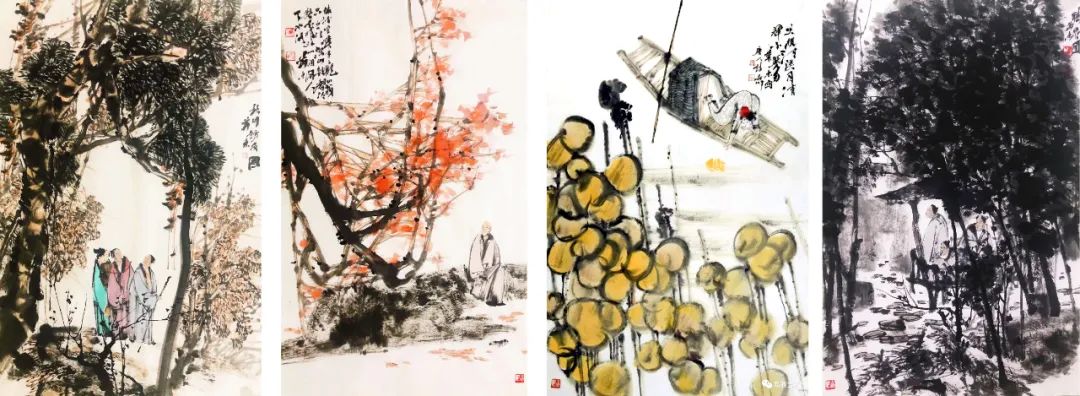 布局工整 构思精妙——品味青年画家刘华东国画四条屏的艺术魅力