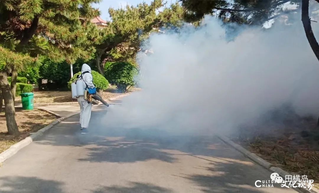 无人机、烟雾机、喷雾器齐上阵，青岛田横岛彻底立体消杀 扎牢健康屏障