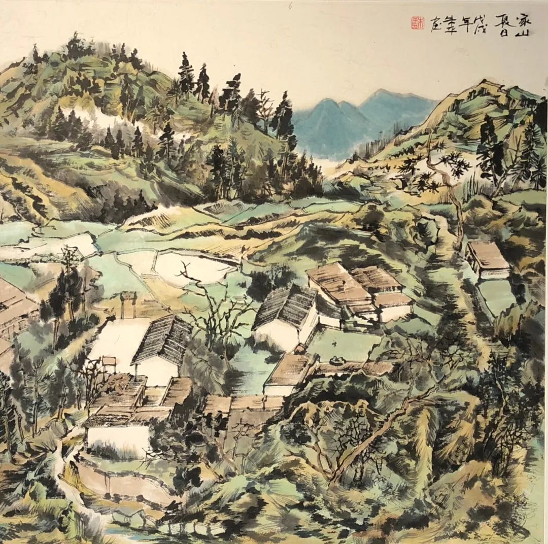 著名画家朱平应邀参展“艺美中国——第四届水墨画全国名家邀请展（昆明站）”，墨绘家山夏日