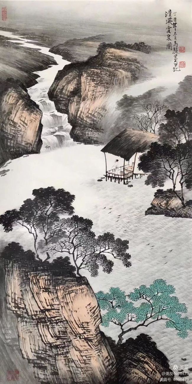 清秀典雅  意境悠远——著名画家马骏充满灵气的山水作品堪称“书房佳配”