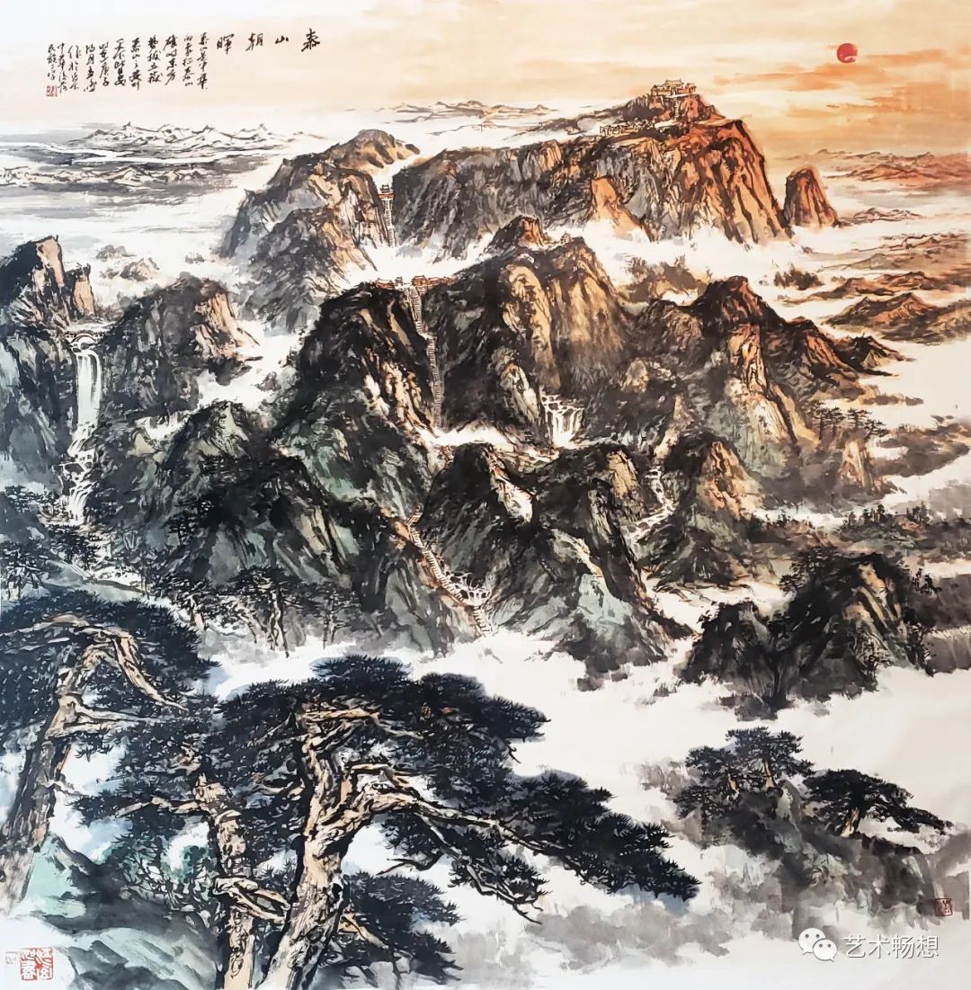 携岱岳佳境，著名画家孟鸣6月1日将亮相“盛世荣华·中国画全国名家邀请展”