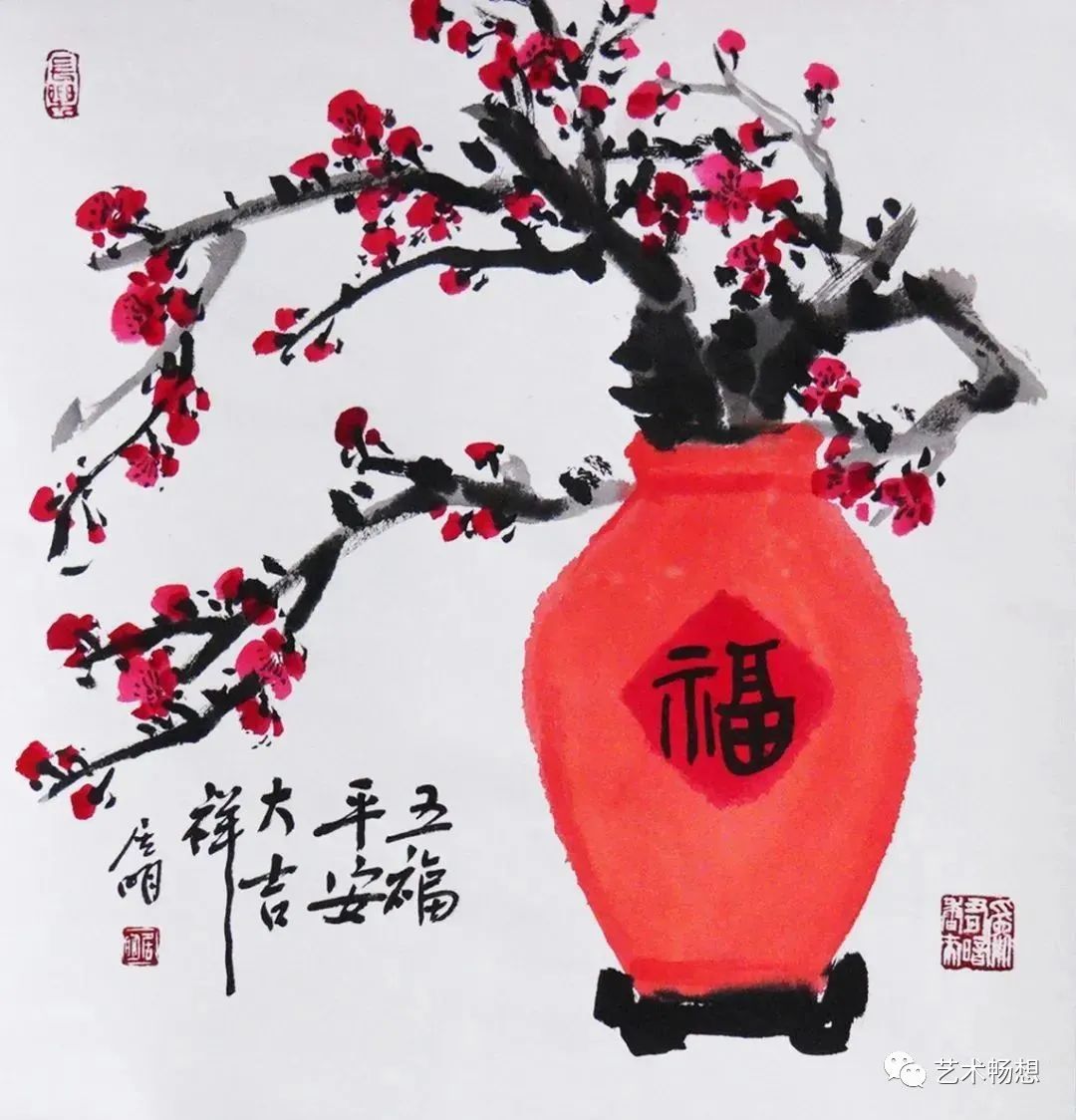 梅雪争春未肯降，著名画家王居明应邀参展“盛世荣华·中国画全国名家邀请展”