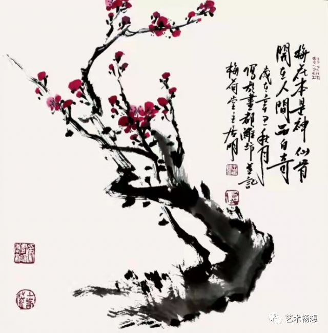 梅雪争春未肯降，著名画家王居明应邀参展“盛世荣华·中国画全国名家邀请展”