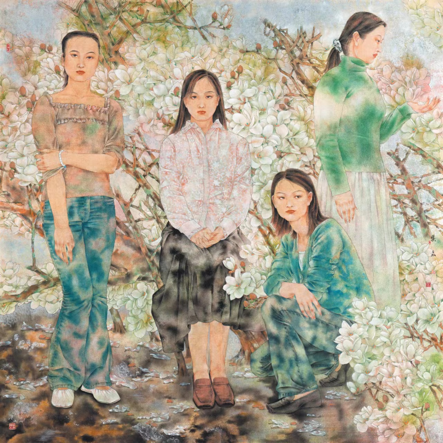 山师美术学院教授吴磊3位研究生弟子以精美的绘画作品毕业献礼