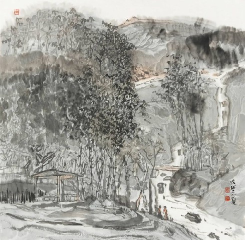 爱家乡就要画家乡，著名画家韦俊平参展“故乡情——漓江画派2022年山水画专题系列展”