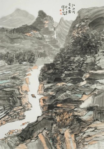 爱家乡就要画家乡，著名画家韦俊平参展“故乡情——漓江画派2022年山水画专题系列展”