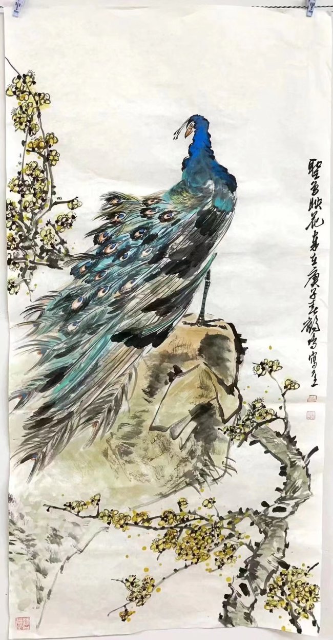 漫野韶光色绿红，喜见莺飞雀逞风——著名画家时鹤鸣花鸟佳作雅赏