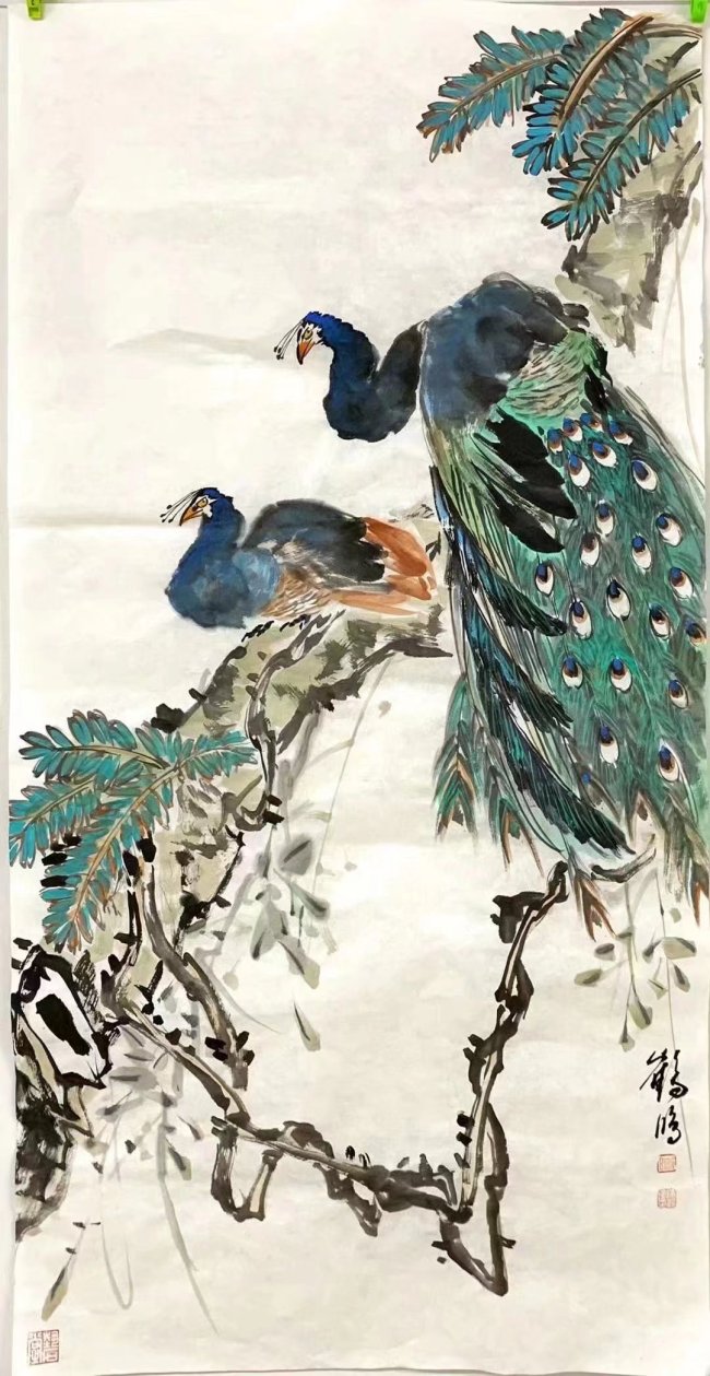 漫野韶光色绿红，喜见莺飞雀逞风——著名画家时鹤鸣花鸟佳作雅赏