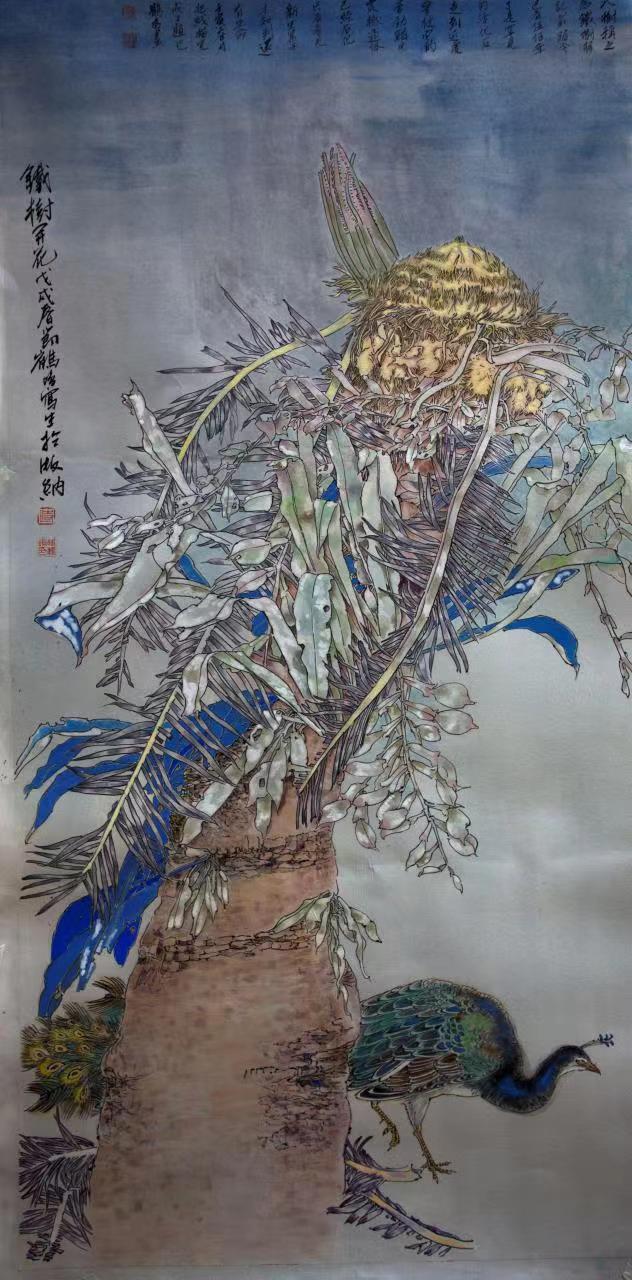 漫野韶光色绿红，喜见莺飞雀逞风——著名画家时鹤鸣花鸟佳作雅赏