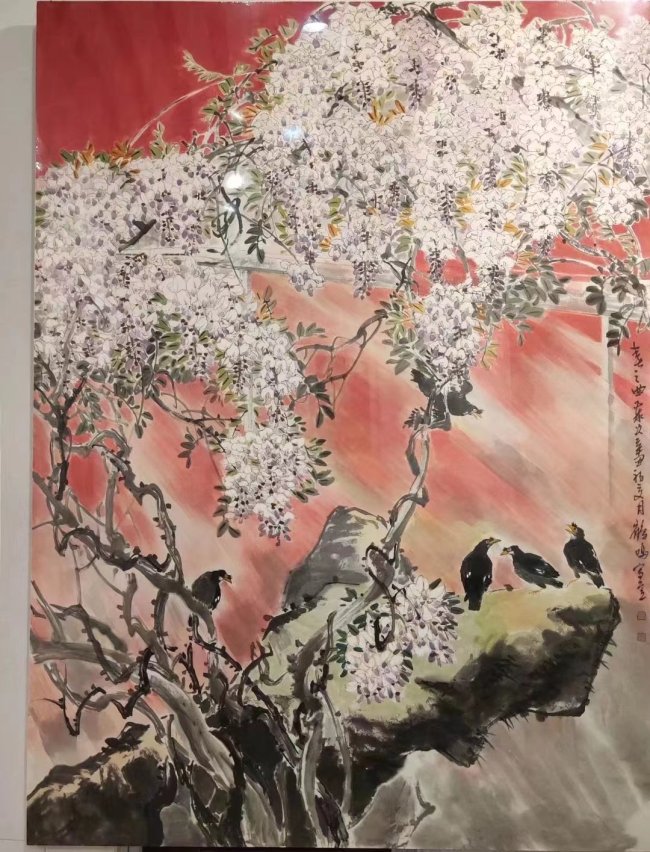 漫野韶光色绿红，喜见莺飞雀逞风——著名画家时鹤鸣花鸟佳作雅赏