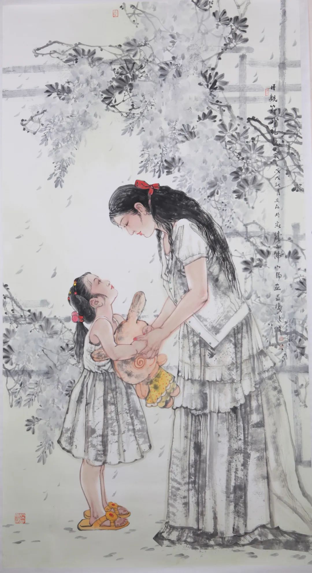 笔墨豆蔻芳华好，著名画家吴磊应邀参展“红心向党——喜迎二十大胜利召开暨中国当代书画名家邀请展”