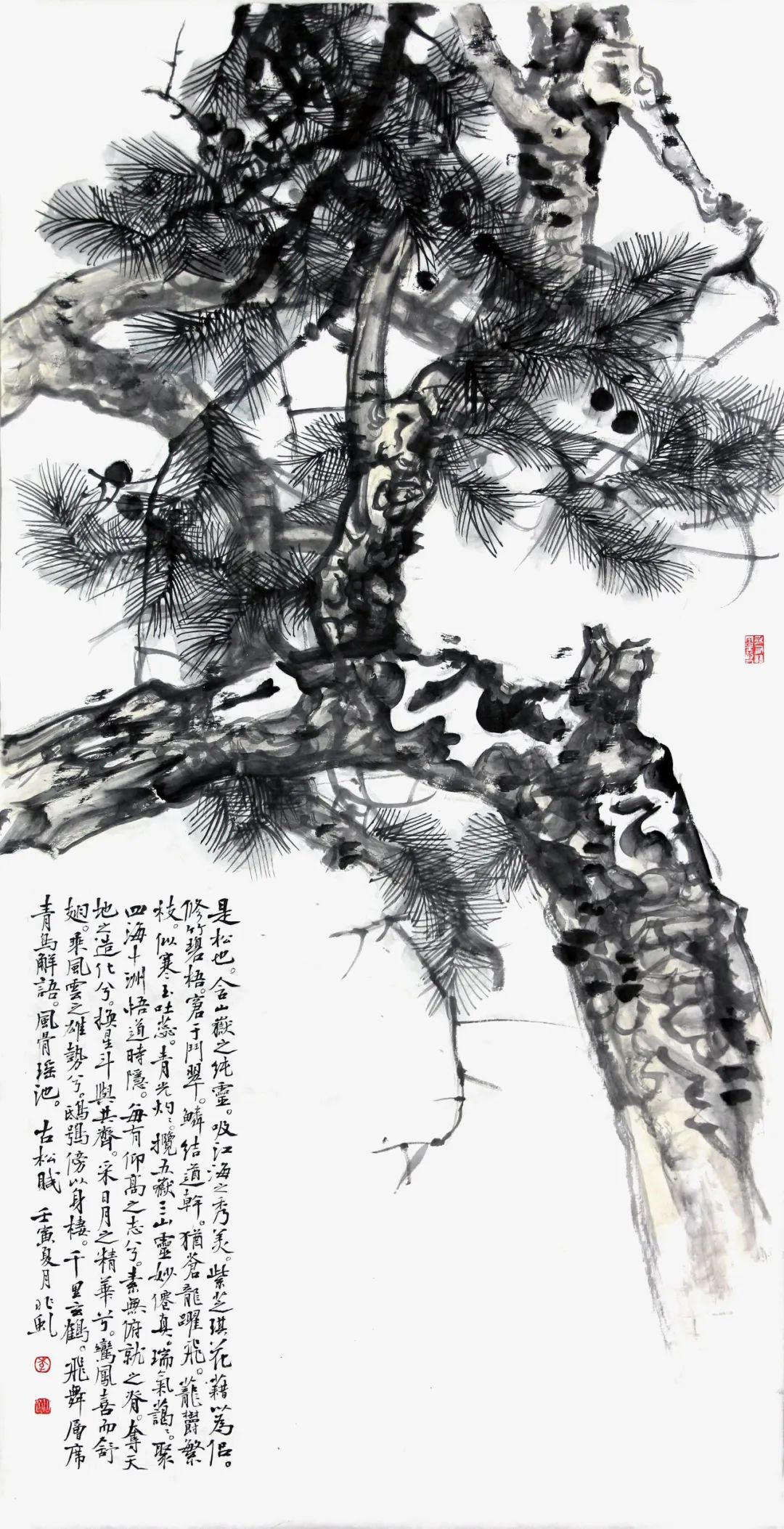 千秋高格赋古松，著名画家李兆虬笔墨绘就“苍松赞歌”