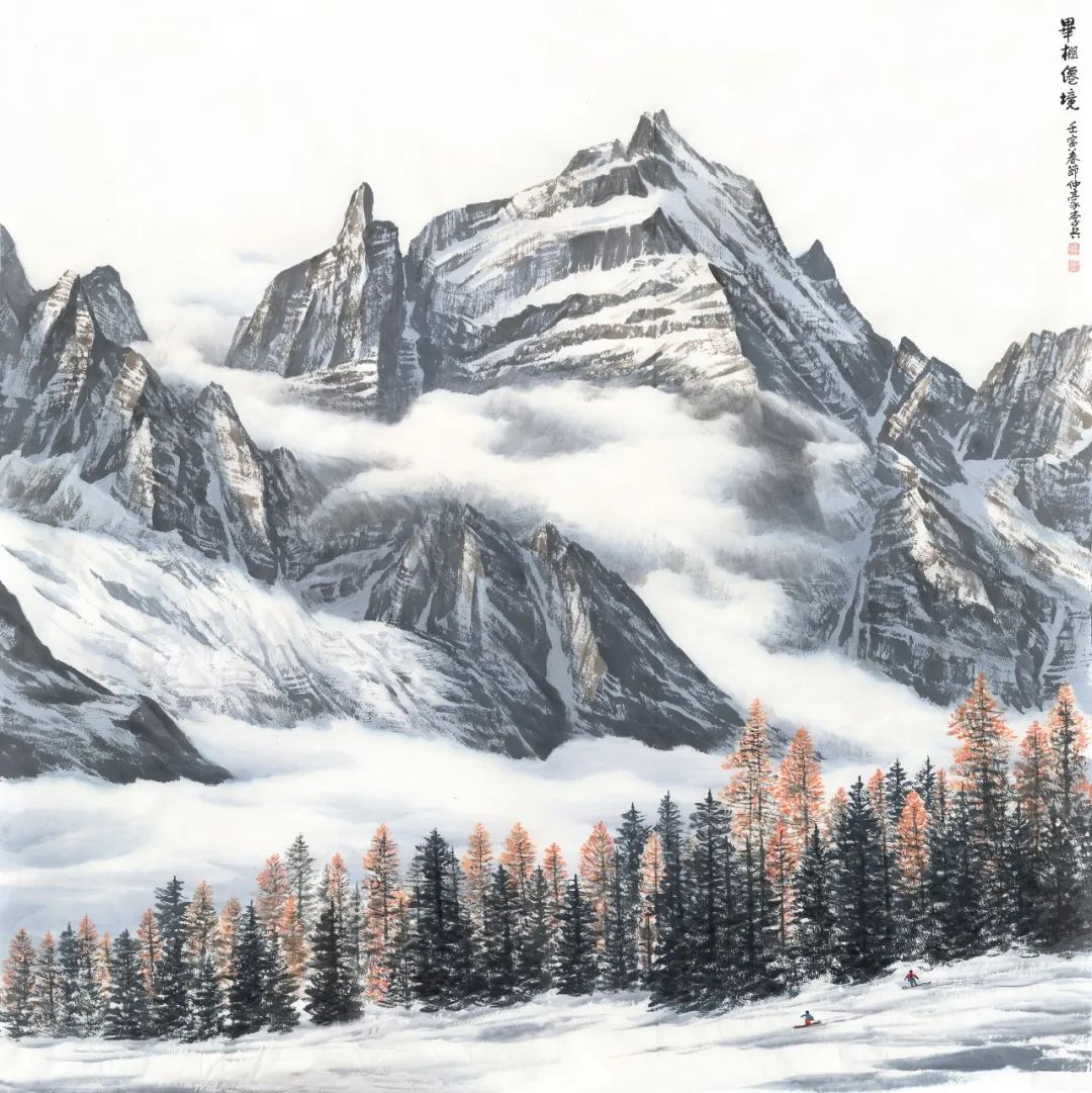 大画雪山奇观——走进著名画家李兵的高原雪山世界，一览孤标尘外的艺术玄机