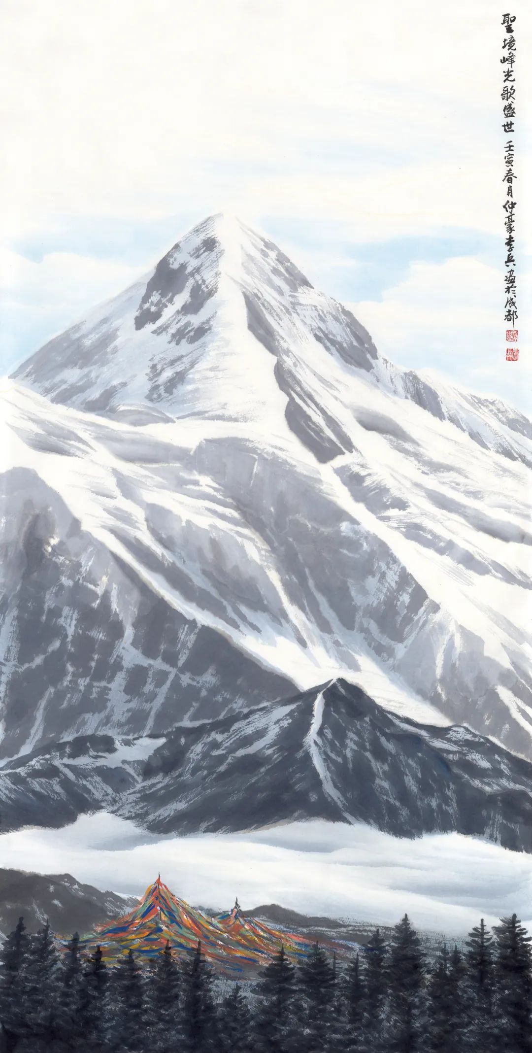 大画雪山奇观——走进著名画家李兵的高原雪山世界，一览孤标尘外的艺术玄机